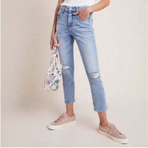 Ultra High-Rise Slim Straight Jeans - ANTHROLOGIE